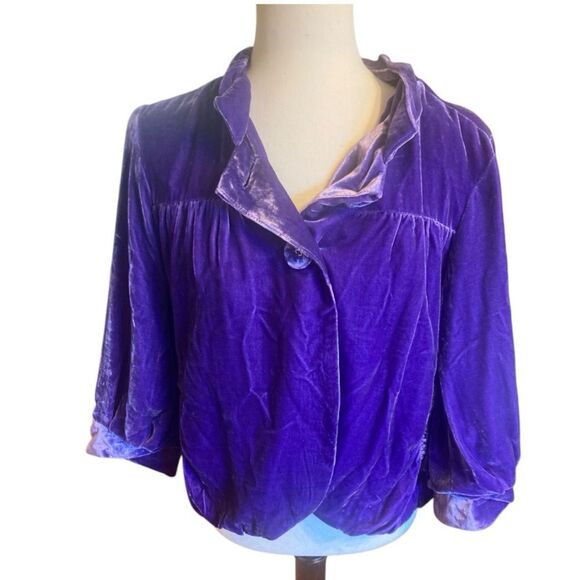 LAL Purple Velvet Women's Jacket - Picture 1 of 11